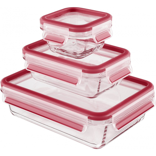 Set of 3 Glass Containers - 1