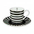 Filiżanka ze spodkiem Stripes 100ml do espresso - 1