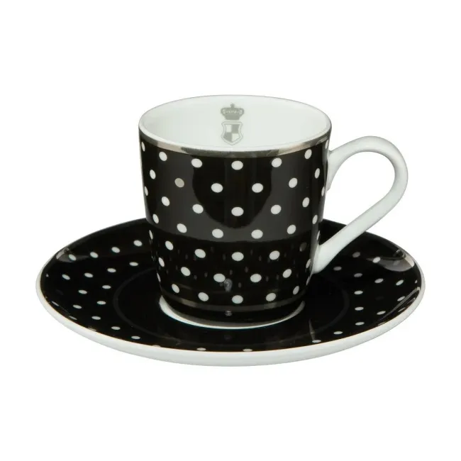 Filiżanka ze spodkiem Dots 100ml do espresso