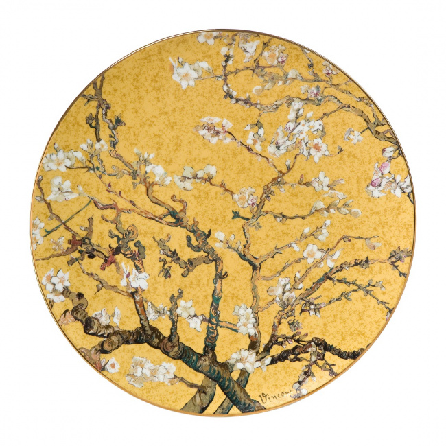 Talerz dekoracyjny Almond Tree Gold 36cm