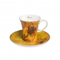 Sunflowers Espresso Cup with Saucer 100ml - 1