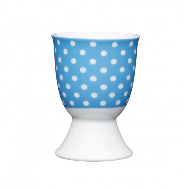 Polka Dot Blue egg glass - 1