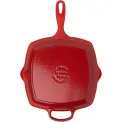 Patelnia żeliwna 26cm grillowa wiśniowa - 2