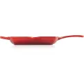 Patelnia żeliwna 26cm grillowa wiśniowa - 5