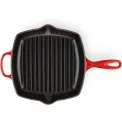 Patelnia żeliwna 26cm grillowa wiśniowa - 4