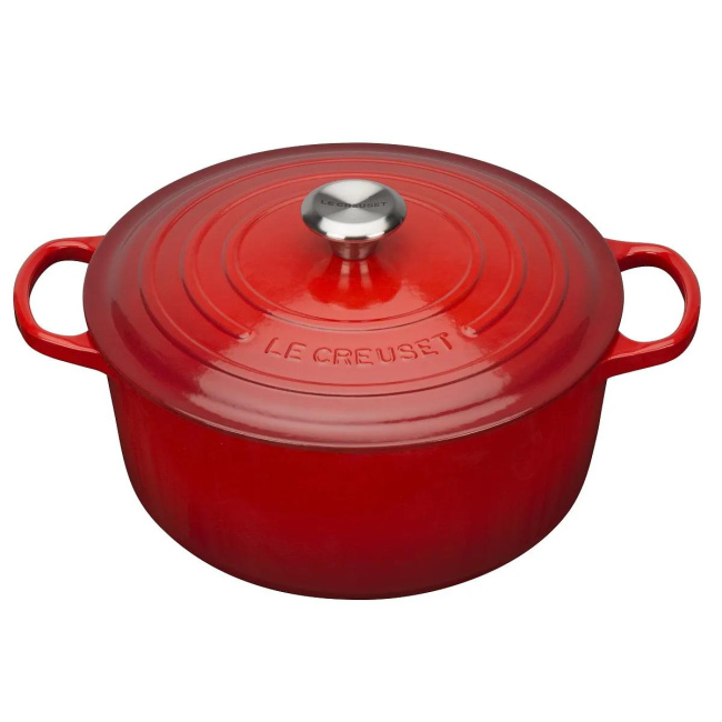 Signature Cast Iron Pot 22cm 3.3l Cherry