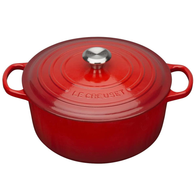 Garnek Signature żeliwny 26cm 5,3l wiśniowy
