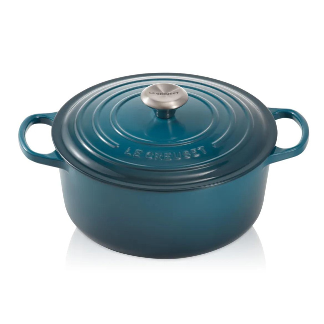 Cast Iron Pot 28cm 6.7l Deep Teal