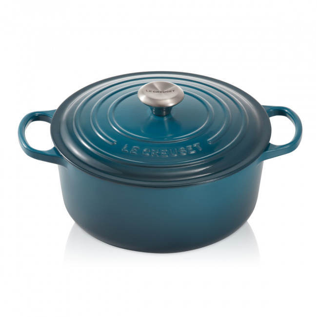 Garnek żeliwny 28cm 6,7l deep teal  - 1