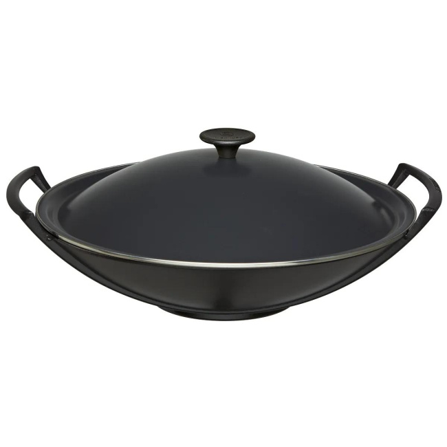 Cast Iron Wok 36cm with Lid