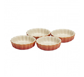 Komplet 4 naczyń 11cm do tarty płomienne
