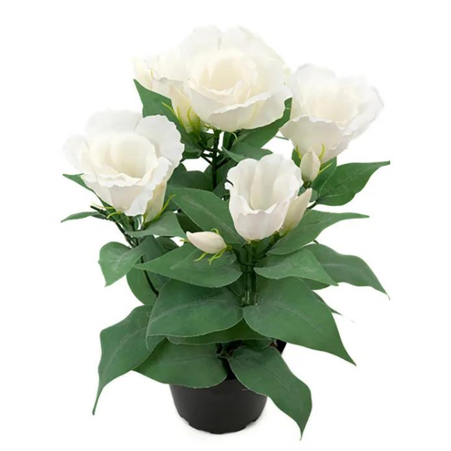 White Eustoma Flower 30cm