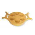 Plate for 6 eggs yellow olive - 1