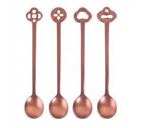 Komplet 4 łyżeczek Oriental Party Antique Copper