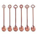 Oriental Party Antique Copper Teaspoon Set 6 pieces