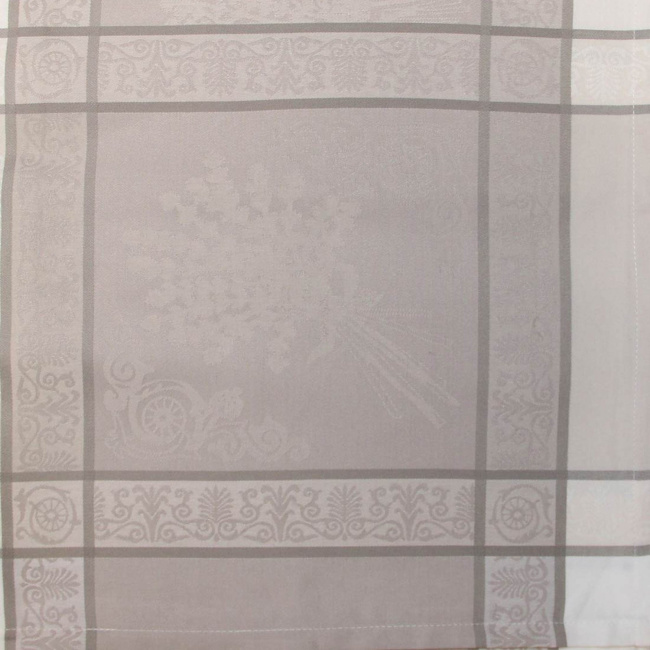 Tablecloth 300x150cm White-Taupe - 1