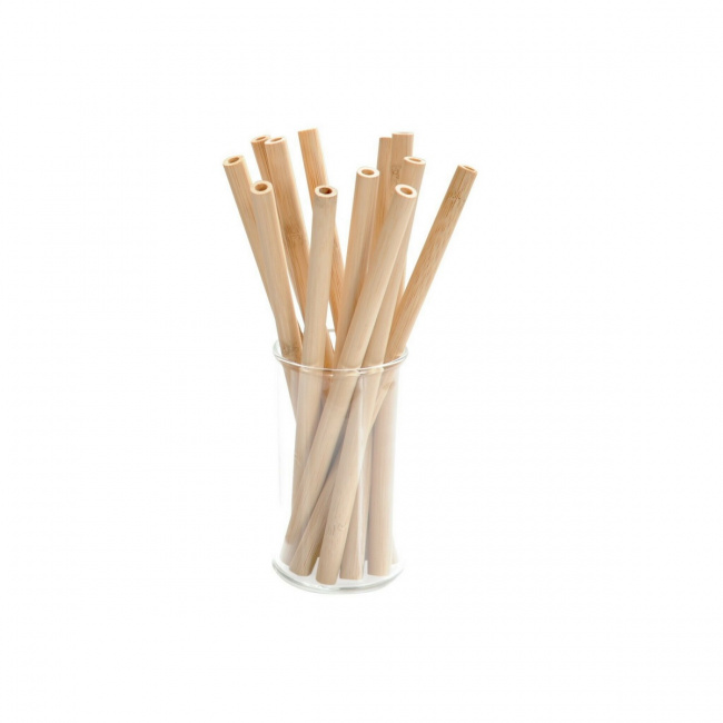 Komplet 12 słomek bambusowych 20cm - 1