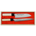Set of 2 Nashiji Natural Santoku + Sashimi Knives - 2