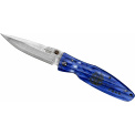 Mcusta Sengoku Blue Pakka Damascus Folding Knife - 1