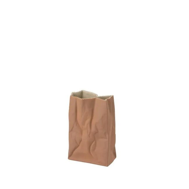 Wazon torebka 18cm brązowy