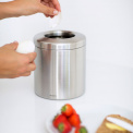 Table Waste Bin 1L Matte Steel - 2