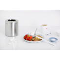 Table Waste Bin 1L Matte Steel - 3