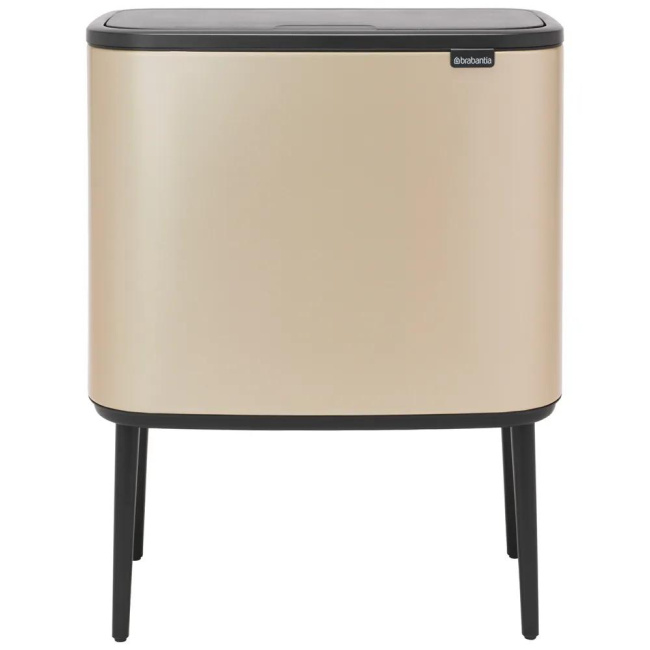 Kosz na odpady Bo Touch 3x11l do segregacji metalic gold