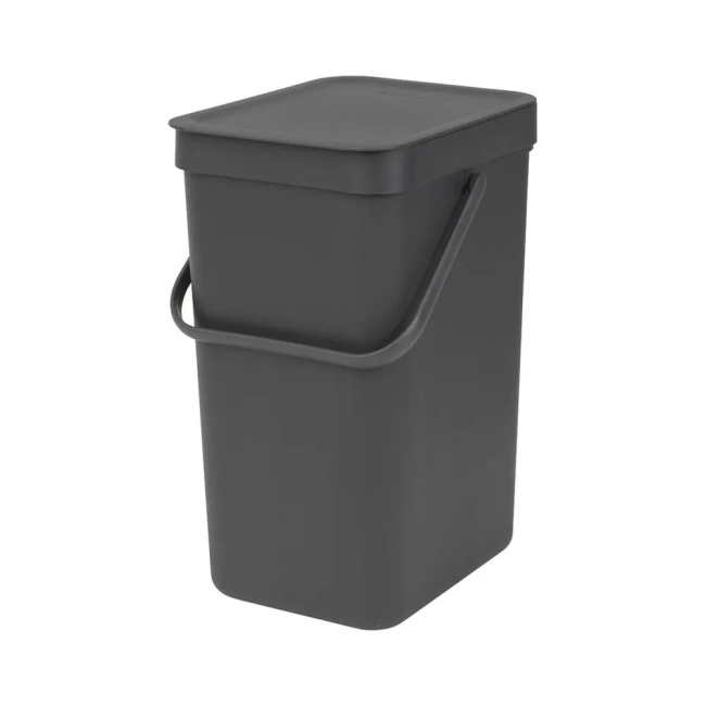 Sort & Go Waste Bin 12l Gray