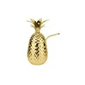 Pineapple Glass with Straw 500ml - 1