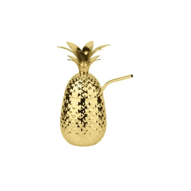 Pineapple Glass with Straw 500ml