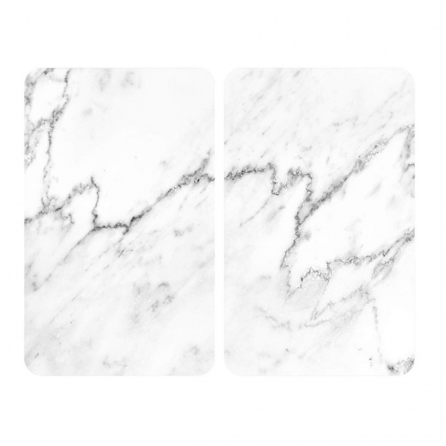 Set of 2 Glass Plates Marble - 1