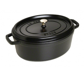 Brytfanna żeliwna Cocotte oval 6,5l 33cm czarna (II gatunek)
