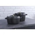 Garnek żeliwny Cocotte 26cm 4,6l czarny (II gatunek) - 2