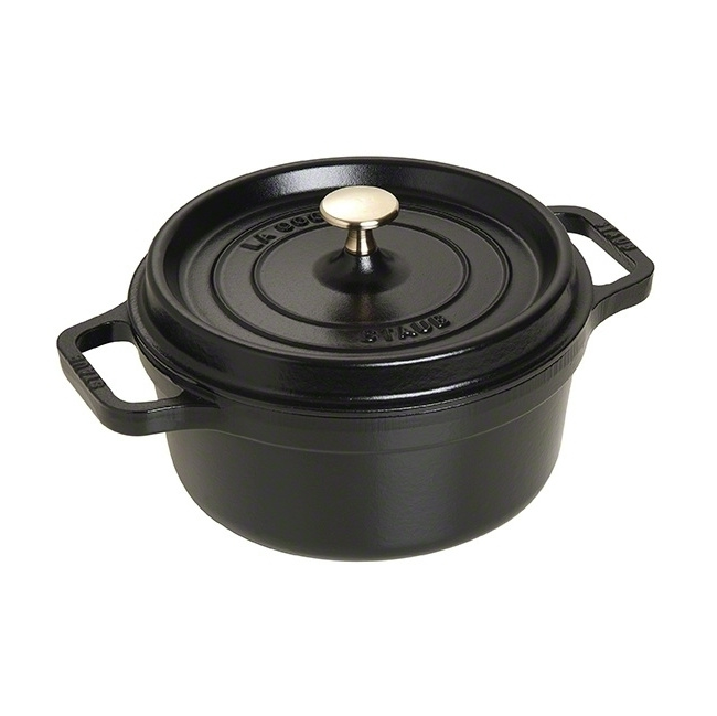 Cocotte 2.6l 22cm Black Cast Iron Pot - 1
