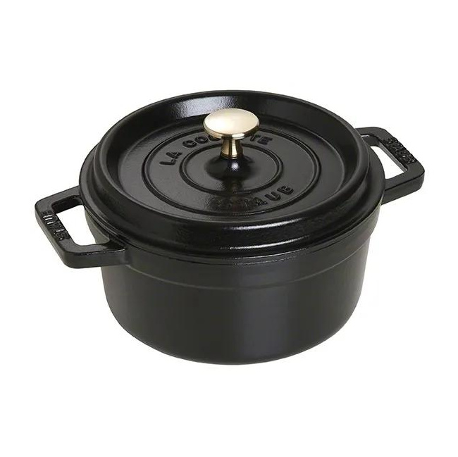 Cocotte 2.2l 20cm Black Cast Iron Pot