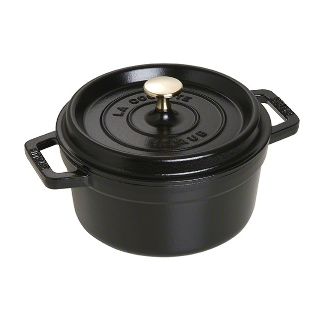 Cocotte 2.2l 20cm Black Cast Iron Pot - 1