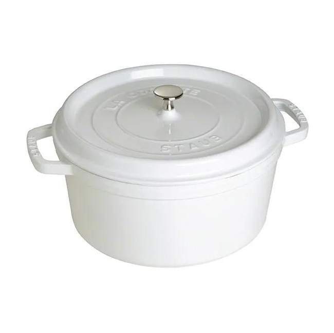 White Cast Iron Pot Cocotte 5.8l 28cm