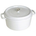White Cast Iron Pot Cocotte 5.8l 28cm - 1