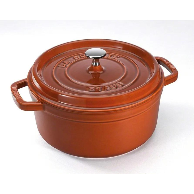 Garnek żeliwny Cocotte 22cm 2,6l pomarańczowy