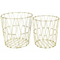 Golden Metal Basket 30x30x34cm (1 piece) - 1