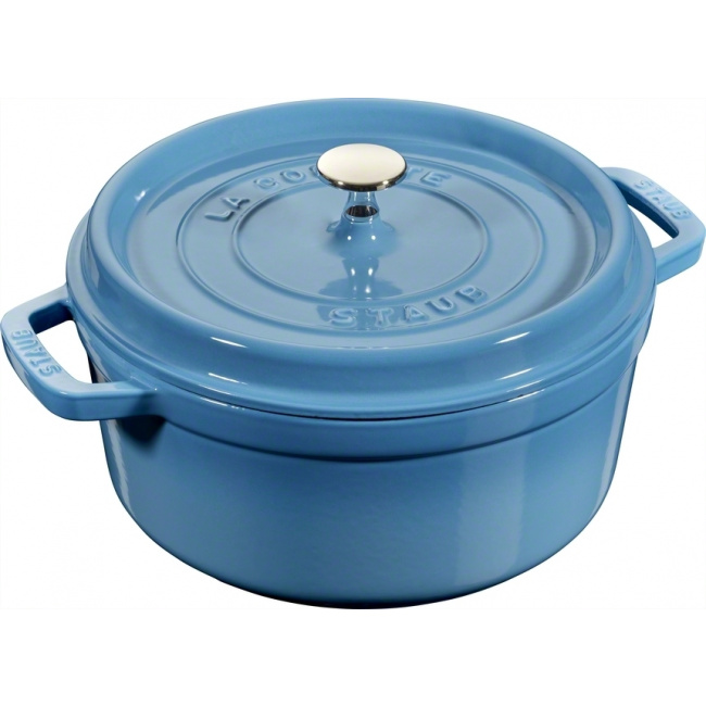 Ice-blue Cocotte Cast Iron Pot 5.2l 26cm - 1
