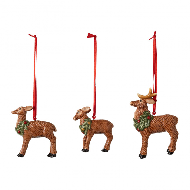 Set of 3 Nostalgic Ornaments Deer - 1