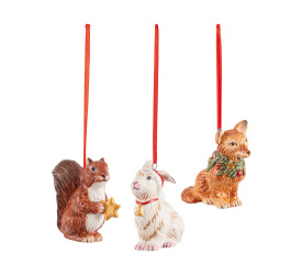 Komplet 3 zawieszek Nostalgic Ornaments zwierzęta 