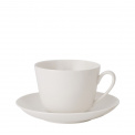 Twist White Cup with Saucer 200ml Coffee/Tea - 1