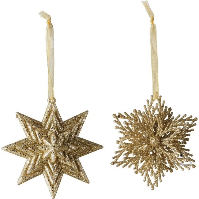 Set of 2 Hanging Ornaments 10cm