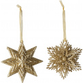 Set of 2 Hanging Ornaments 10cm - 1