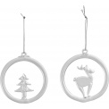 Set of 2 Glass Hanging Decorations - 1