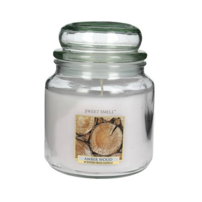 Amber Wood Candle 58h - 1