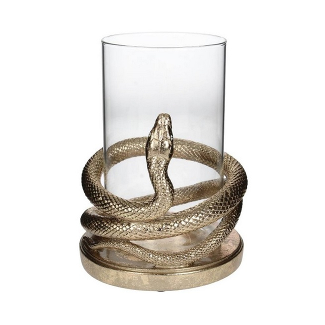 Świecznik 17cm Snake Champagne