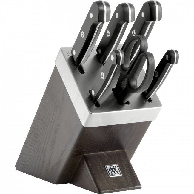 Set of 5 Gourmet Knives in Block (SharpBlock) + Scissors - 1